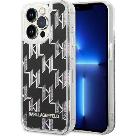 Karl Lagerfeld KLHCP14LLMNMK iPhone 14 Pro 6.1 Hardcase schwarz/schwarz Liquid Glitter Monogram (1/5)