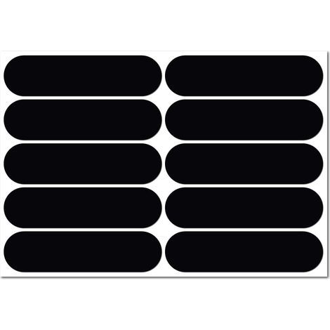 BRAVIX Kit d'autocollants rétro réfléchissants noirs universels - Autocollants pour casque, moto, vélo, scooter. (1/5)