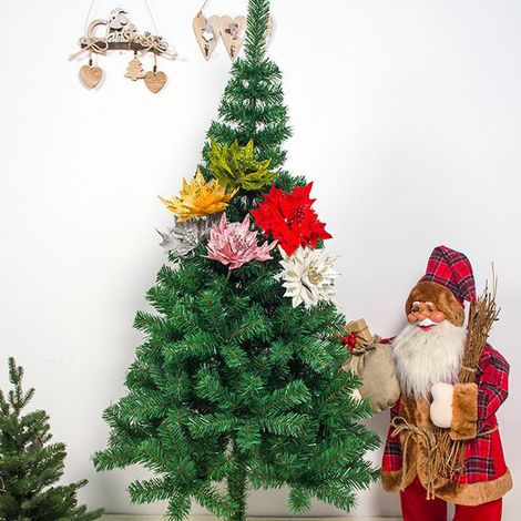 Lot de 3 feuilles artificielles grises pour sapin de Noël, idéales pour la décoration intérieure et les fêtes. (1/5)