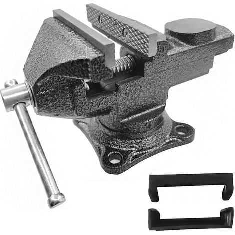 Étau, base rotative à 360°, ouverture de mâchoire de 7,6 cm (3 po), argent (1/2)