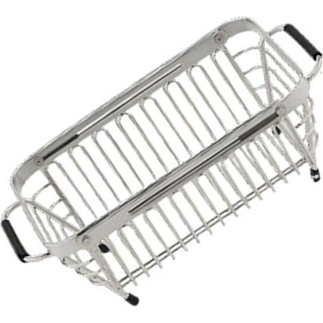 Égouttoir à vaisselle flexible en acier inoxydable pliable pour évier Optimisation de l'espace Outil de cuisine Panier de vidange de cuisine (1/5)