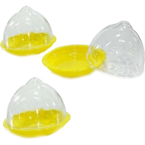 Contenitore proteggi porta limone barattolo conserva alimenti salvafreschezza in plastica set da 3 (1/5)