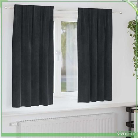 Rideaux occultants - FAFEISY - 4107169 - Noir - 140 x 175 cm - Velours premium (1/5)