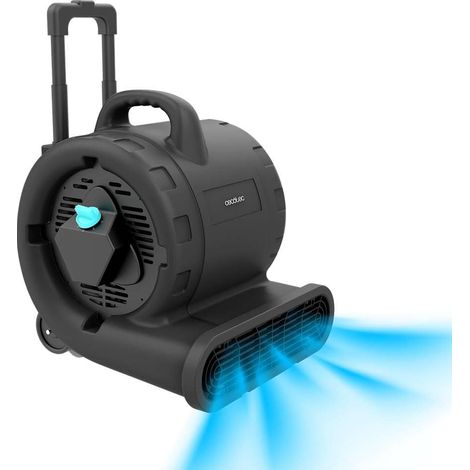Ventilatore da 600 W con 1350 giri/min, 3 velocità, 2700 m³/h, ruote e maniglia a scomparsa per un trasporto facile