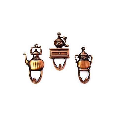 Ganci in Metallo Adesivi Bobby Assortiti Rame Sfumato 40 MMX60H 30 Pezzi