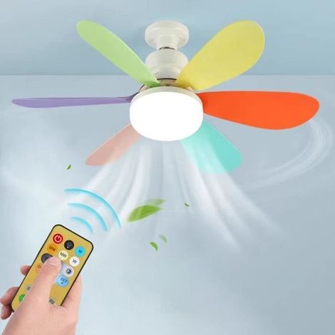 Ventilateur de plafond 30W - 3 vitesses - Télécommande - Lumières LED (1/4)