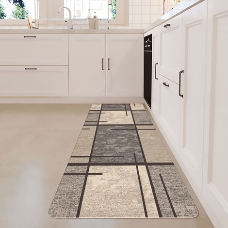 Thickened anti-fatigue floor mat, waterproof, oil-proof, and non-slip PVC kitchen mat - Geometry 3 - 440120010MM