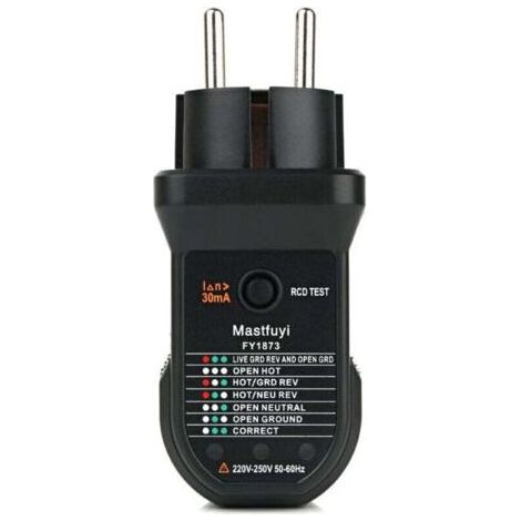 Testeur de prises UlisemSocket, testeur de prises différentielles avancé, fil neutre automatique, fil de terre direct, détecteur de polarité de circuit, testeur de fuites électriques, testeur de prise (1/4)