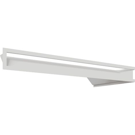 Eck-Lüftungsgitter LUFT links 80x40x9 weiß Slim (1/5)