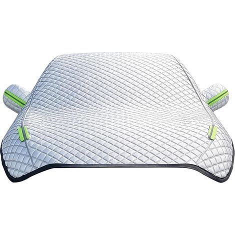 Générique Housse de Protection Solaire pour Voiture – Demi-Housse de Voiture pour Protection UV, Pluie, Neige Tissu Oxford avec revêtement imperméable, de Toit Robuste pour berline Pick-up extérieu (1/5)