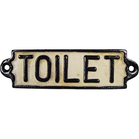 Panneau de toilettes en fonte - Panneau de toilettes vintage classique (1/4)