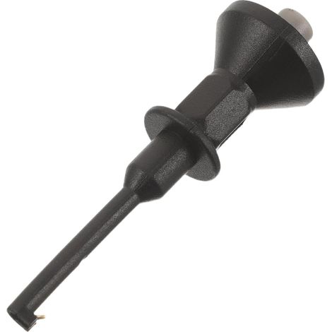 Pince de Test Noire pour Multimètre, Crochet en Pa et Cuivre de 2mm, Compatible Composants Smd, pour Diagnostic et Test de Circuits Électriques (1/5)