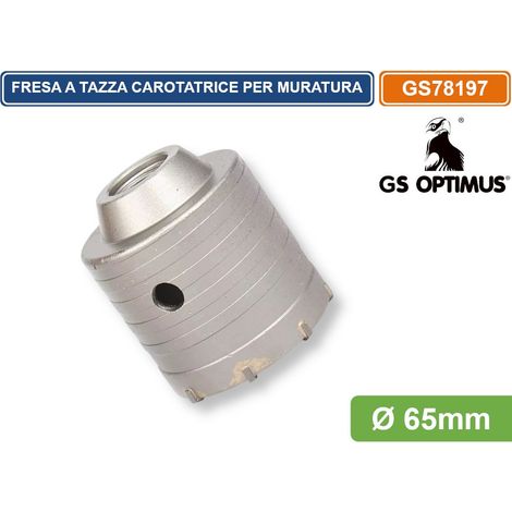 GS OPTIMUS GS78197 FRESA PERFORATRICE A TAZZA Ø 65MM M22 PER PIETRA CEMENTO CALCESTRUZZO