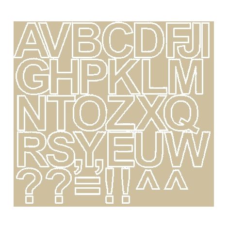 Letras autoadhesivas de 4 cm, pegatinas de lámina beige brillante (1/2)