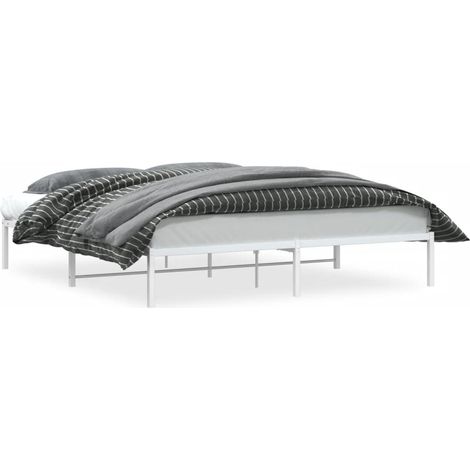 Maison Exclusive - Bettgestell Metall Weiß 180x200 cm