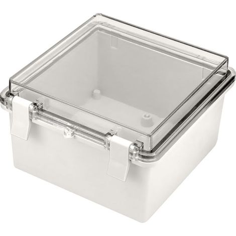 Boite de Derivation Electrique IP65, 150x150x90 mm Boîte de Jonction Etanche avec Couverture PC Transparent, ABS Boite de Derivation Etanche Exterieur pour une Utilisation Extérieur (1/5)