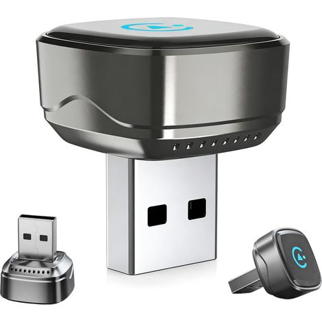 Adaptateur de câble sans Fil pour Voiture - Transmission Stable Plug and Play - Adaptateur USB pour écran sans Fil - pour Le Streaming de Musique et Les appels - Assistant Vocal (1/5)