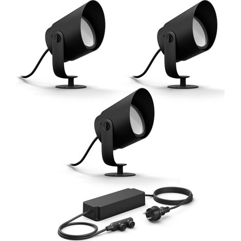 Philips Hue Lily XL 3 spots extérieur (Anthracite) Lumière blanche et colorée - Incl. Câble d'alimentation - White and Color Ambiance (1/5)