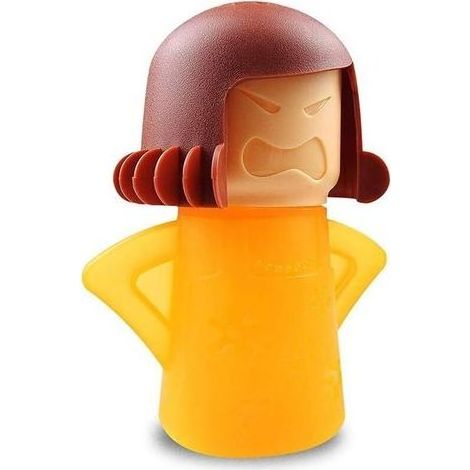 Angry Mama Nettoyeur vapeur-Nettoyeur Micro-ondes Convient pour la Cuisine, Réfrigérateur,Jaune,1pcs-Fei Yu