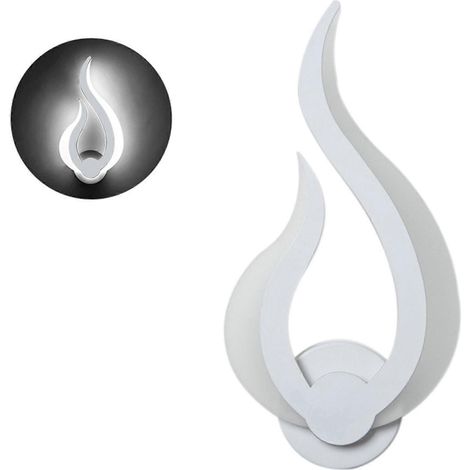 Applique murale moderne à LED en acrylique, 10 W, AC90-260 V, forme flamme, pour salle de bain intérieure (1/4)