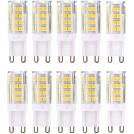 Lot de 10 Ampoules LED G9 Blanc Chaud 3000K 5W Équivalent 40W 420 Lumens Non Dimmable (1/4)