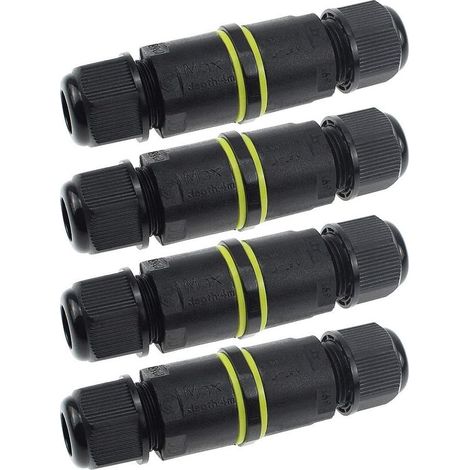 Boîte de Derivation étanche, Connecteur électrique éxterieur IP68 Etanche boîtier de Jonction Ø 3.5mm-7mm (4 pcs)-Fei Yu (1/5)