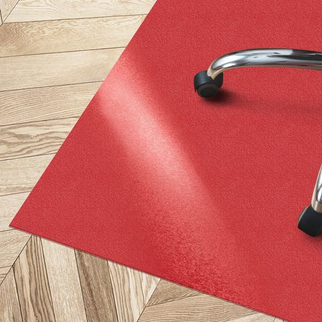 Bodenschutzmatte mit abgeschrägter Kante  Kleopatra Rot Rund 60 cm