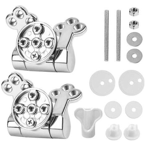 Pièces de rechange pour charnières de siège de toilette, charnières de siège de toilette à fermeture amortie, charnières de siège de toilette compatibles avec tous les sièges de toilette. (1/5)