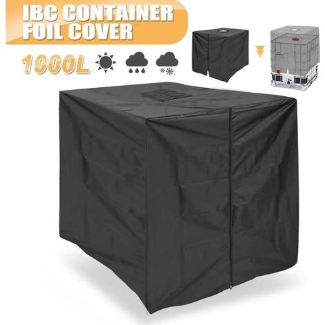 Housse de réservoir d'eau étanche à la pluie avec fermeture éclair latérale, imperméable, anti-poussière, protection contre la pluie, bouclier de conteneur, pour IBC 1000L stockage de pluie (1/5)