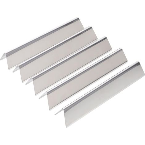 Barre Flavoriseur - Lot de 5 - Acier Inoxydable - Protection Brûleur et Chaleur Uniforme - Pour Weber Spirit Série 300 - 38,9 cm (1/5)