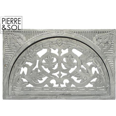 Grille de cave demi-lune en aluminium 50 x 32 cm – Ajourée pour aération optimale – Classe de charge A15 – Pour espaces confinés (1/5)