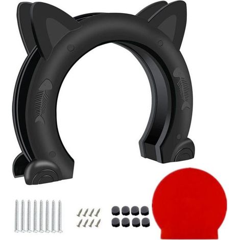 Indoor cat door, cat flap, cat flap for cats up to 10 kg, cat tunnel for the bedroom door, 31 x 27 x 5.5 cm, (1/4)