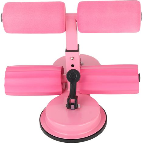 Tragbares Sit-up-Hilfsgerät für das Bauchmuskeltraining und Ganzkörpertraining mit doppeltem Saugnapf (rosa) (1/4)