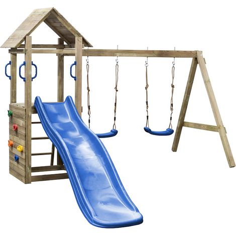 Spielturm MIA m.Doppelschaukel B295xT160xH210cm, kdi-grün