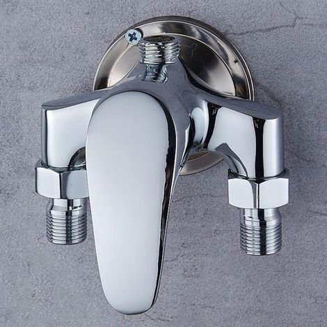 Mitigeur Douche Ensemble Robinet de Salle de Bain Chauffe-eau Solaire Mitigeur en Laiton Exposé d'eau Chaude et Froide G1/2 "interrupteur de Douche (1/5)