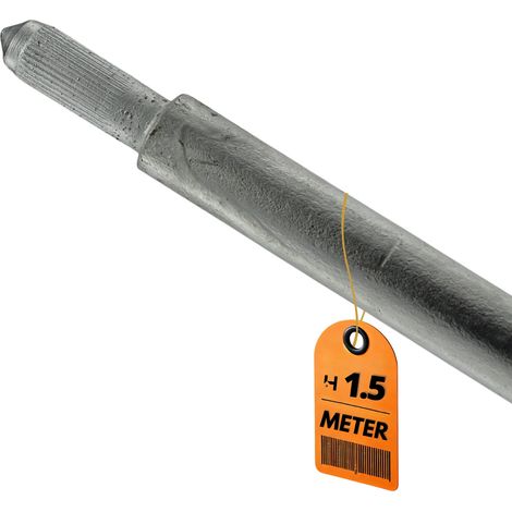 HausHeld Erweiterungs-Erdspieß 1,5 m Ø16 mm feuerverzinkt (1/5)