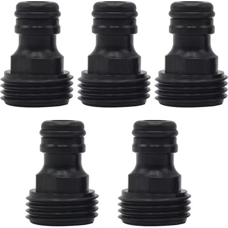 (5 pièces - 1/2'') Raccords filetés, joint fileté, hydraulique, jardin, raccord rapide en plastique, tuyau d'eau, adaptateur pour robinet 1/2 pouce et 3/4 pouce (1/5)