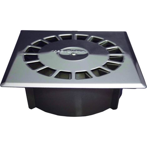 Vertikaler Standard-Siphonablauf aus PVC, Edelstahl, t-88i 15 x 15 cm / 165 x 165 x 57 mm / ø75 - 50 mm