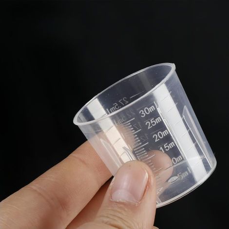 Beyamis Gobelets doseurs 30ml – lot de 10, transparents, miniatures (1/5)