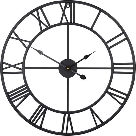 Horloge Murale - Chiffres Romains - Mécanisme Quartz Silencieux - Cadre en Fer Massif - 40 cm - Pour Salon Cuisine Bureau Hôtel Café (1/5)