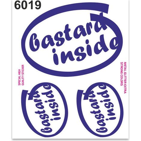 Adesivi Sticker Bastard Inside, 10 x 12 cm (1/4)