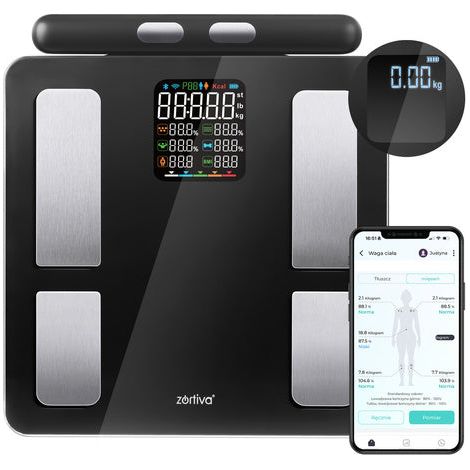 Bilancia analitica da bagno Bluetooth con misurazione di BMI e massa grassa