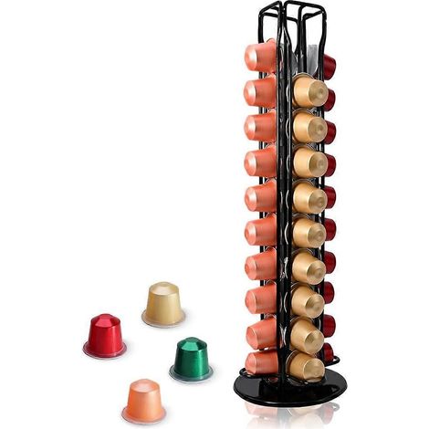 Porte-capsules de café rotatif et silencieux pour carrousel, pouvant contenir 40 capsules, organisateur d'expresso peu encombrant pour la cuisine (1/5)