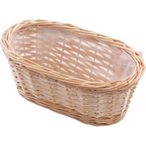 Vaschetta in vimini bianco, 25X14H10 cm (kit da 10) (1/2)