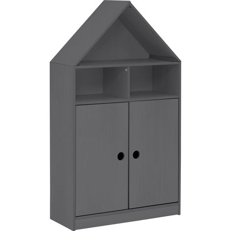 Alpi-Armoire 2 Portes avec toit Gris