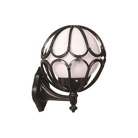 Aplique de pared para exterior, abs , negro, 28x23x34, casquillo E 27 Max 60 W