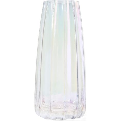 1 Vase en verre, effet irisé, design élégant, pour fleurs fraîches ou séchées, décoration maison et bureau (1/5)