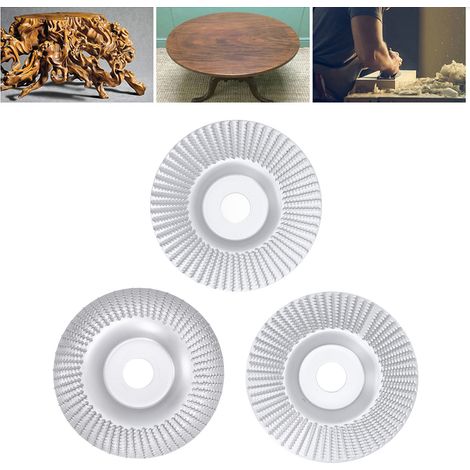 Set aus drei Polierscheiben mit flachen und abgeschrägten Spitzen, 125 mm spitze Schleifscheibe (1/5)