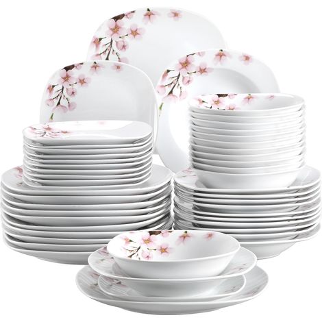 Juego de vajilla de porcelana, apto para 12 personas, 48 ​​piezas. (1/2)