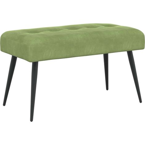 Bench with Button Tufted Light Green 80 x 40 x 46 cm Velvet vidaXL